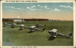 One of Uncle Sam's Army Aviation Schools, Selfridge Field Mount Clemens, MI Postcard Postcard