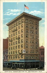 State Hotel, Market and Turk Sts San Francisco, CA Postcard Postcard