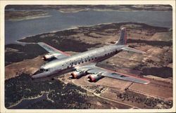 American Airlines Plane Postcard