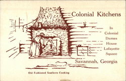 Colonial Kitchens In Colonial Dames House, Lafayette Square Postcard