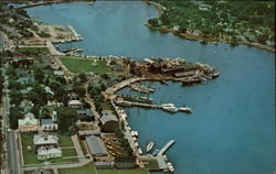 Air view of Mystic Seaport Postcard