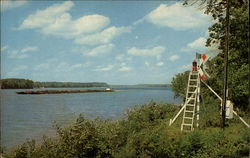 Beacon Light on Ohio River Postcard