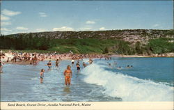 Sand Beach Acadia National Park, ME Postcard Postcard