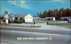 Blue Star Motel Aldergrove, BC Canada British Columbia Postcard Postcard