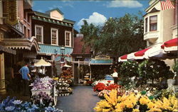 Flower Mart, Disneyland Postcard