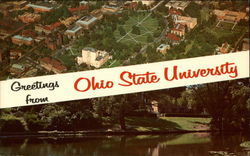 Greetings from Ohio State University Postcard