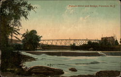 Passaic River and Bridge Paterson, NJ Postcard Postcard