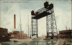 Halsted Street Lift Bridge Postcard