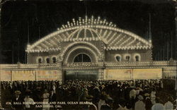 Ball Room, Wonderland Park, Ocean Beach Postcard