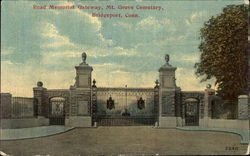 Tead Memorial Gateway, Mt. Grove Cemetary Postcard