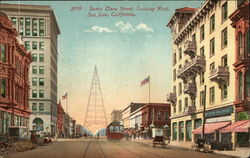 Santa Clara Street, Looking West Postcard