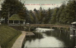 Bridge Across Inlet at Adirondacks Postcard