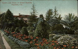 Garden and Home of Robert Burdelte Postcard