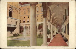 Courtyard, Public Libary Postcard