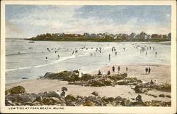 Low Tide York Beach, ME Postcard Postcard