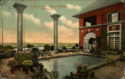 Scene at A. H. Marks Mansion Akron, OH Postcard Postcard