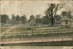 Office From Railroad Station Looking East at Beechurst New York Postcard Postcard