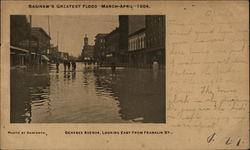 Saginaw's Greatest Flood March-April 1904 Michigan Postcard Postcard