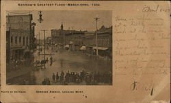 Saginaw's Greatest Flood- March to April 1904 Michigan Postcard Postcard