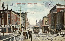 Genesee Avenue Saginaw, MI Postcard Postcard