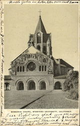 Memorial Chapel, Stanford University California Postcard Postcard