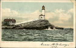 White Island Light Isles fo Shoals, NH Postcard Postcard