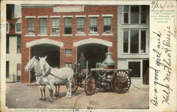 World Famous Fire Horses and Engine at White City Chicago, IL Postcard Postcard