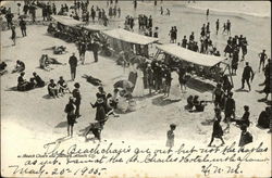 Beach Chairs & Bathers Postcard