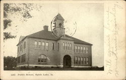 Public School Spirit Lake, IA Postcard Postcard