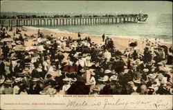 Beach at Santa Cruz California Postcard Postcard