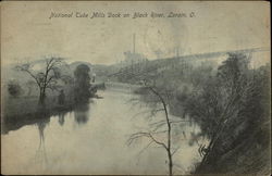 National Tube Mills Dock on Black River Lorain, OH Postcard Postcard