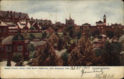 West front Army and Navy Hospital, Eastman Hotel Postcard