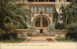 Court Yard at Hotel Ponce de Leon Postcard