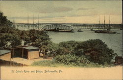 St. John's River and Bridge Postcard