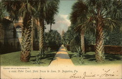 Outer Court, Hotel Ponce de Leon Postcard