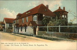 Old House, St. Francis Street St. Augustine, FL Postcard Postcard