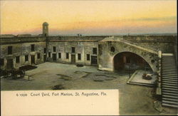 Court Yard, Fort Marion Postcard