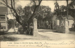 Entrance to Old Fort Dallas Miami, FL Postcard Postcard