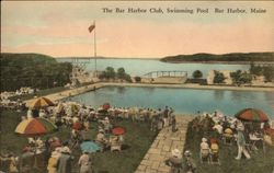 The Bar Harbor Club - Swimming Pool Postcard