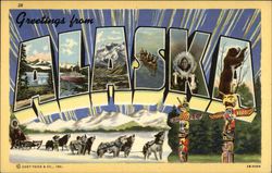 Greetings From Alaska Postcard Postcard Postcard