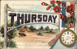 Hope to See you Thursday Days of the Week Postcard Postcard Postcard