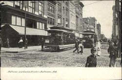 Baltimore and Charles Streets Postcard