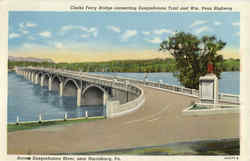 Across Sesquehanna River, Penn Highway Harrisburg, PA Postcard Postcard