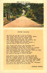 No'th Ca'lina Poem Postcard