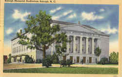 Raleigh Memorial Auditorium Raleigh Postcard