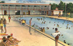 The City Park Swimming Pool Shelby, NC Postcard Postcard