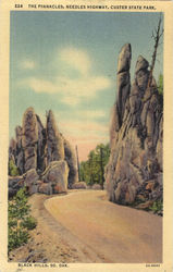 The Pinnacles, Needles Highway, Custer State Park. Postcard