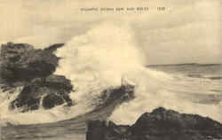 Atlantic Ocean Surf and Rocks Postcard