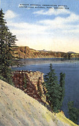 Sinnott Memorial Observation Station, Crater lake National Park Postcard