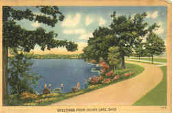 Greeting from Indian Lake Ohio Postcard Postcard